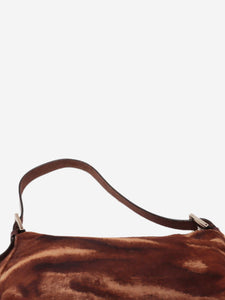 Fendi Brown Mamma Baguette pony hair bag