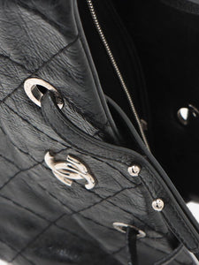 Chanel Black 2010 Matelasse leather shoulder bag