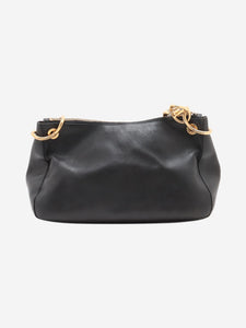 Prada Black leather logo shoulder bag