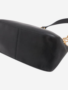 Prada Black leather logo shoulder bag