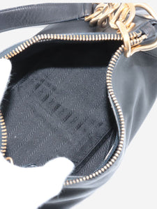 Prada Black leather logo shoulder bag