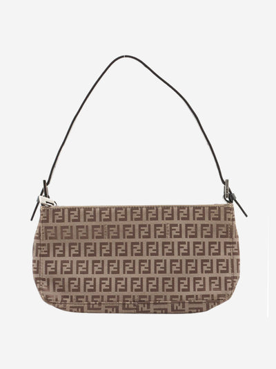 Brown Zucchino canvas shoulder bag Shoulder bags Fendi 