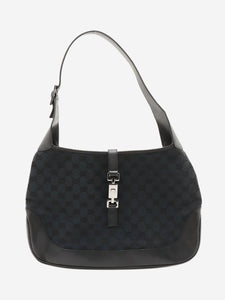 Gucci Black GG canvas Jackie shoulder bag