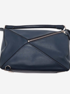 Loewe Dark blue medium Puzzle bag