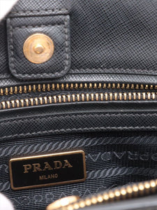 Prada Black Galleria Saffiano leather 2way bag