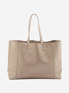 Bottega Veneta Neutral Intreccio Mirage leather tote bag