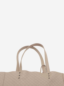 Bottega Veneta Neutral Intreccio Mirage leather tote bag