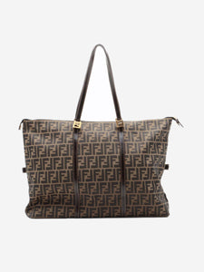 Fendi Brown Zucca canvas tote bag