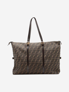 Fendi Brown Zucca canvas tote bag