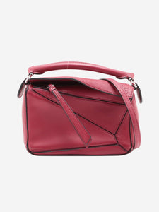 Loewe Dark fuchsia mini Puzzle bag