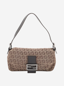 Fendi Brown Zucchino Mamma Baguette bag