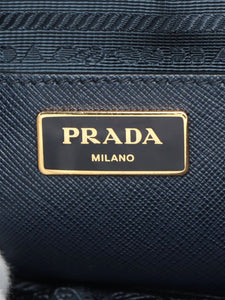 Prada Dark blue Saffiano leather 2way tote bag