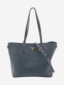 Prada Dark blue Saffiano leather 2way tote bag