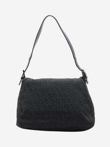 Fendi Black Zucchino Mamma Baguette bag