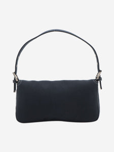 Fendi Dark blue Mamma Baguette canvas shoulder bag