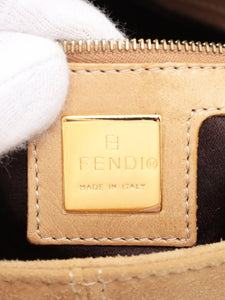 Fendi Neutral suede Mamma Baguette bag