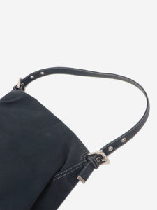 Fendi Dark blue Mamma Baguette canvas shoulder bag