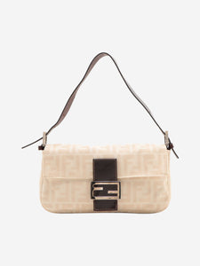 Fendi Neutral Zucca Mamma Baguette bag