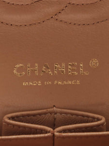 Chanel Beige vintage 2003 medium caviar Classic Double Flap bag