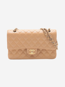 Chanel Beige vintage 2003 medium caviar Classic Double Flap bag