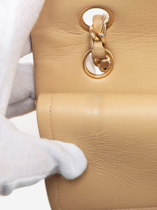 Chanel Beige vintage 1986 lambskin Classic Double Flap bag