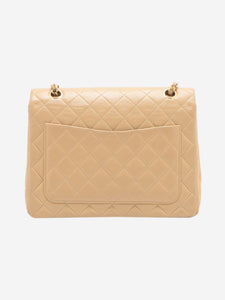 Chanel Beige vintage 1986 lambskin Classic Double Flap bag