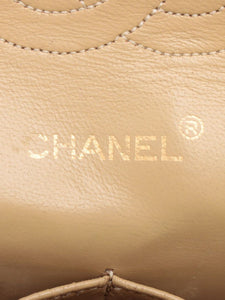 Chanel Beige vintage 1986 medium lambskin Classic Double Flap bag