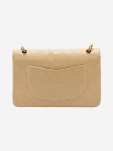 Chanel Beige vintage 1986 medium lambskin Classic Double Flap bag