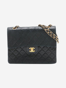 Chanel Black vintage 1986 lambskin Classic Double Flap bag