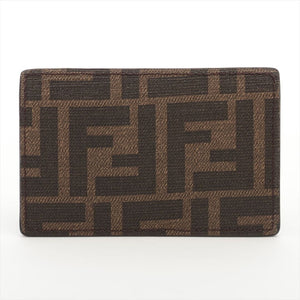 Fendi Brown FF Zucca card case