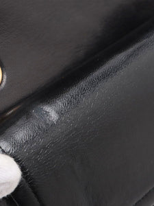 Chanel Black vintage 1989 medium lambskin Classic Double Flap bag