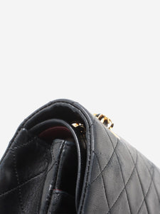 Chanel Black vintage 1989 medium lambskin Classic Double Flap bag