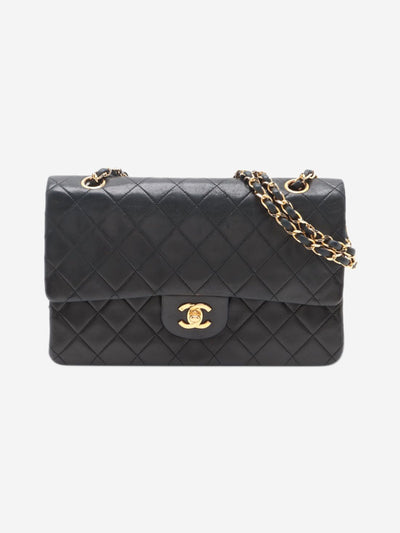 Black vintage 1989 medium lambskin Classic Double Flap bag Shoulder bags Chanel 