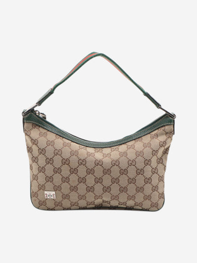 Brown GG canvas and leather shoulder bag Shoulder bags Gucci 