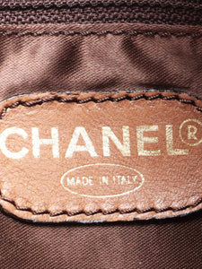 Chanel Brown vintage 1996 Coco Mark suede shoulder bag