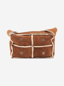 Chanel Brown vintage 2000 Coco Mark Mouton shoulder bag