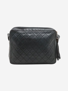 Chanel Black vintage 1991 Matelasse lambskin shoulder bag