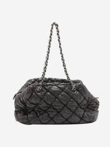 Chanel Black 2004 Bubble-Quilt lambskin chain shoulder bag