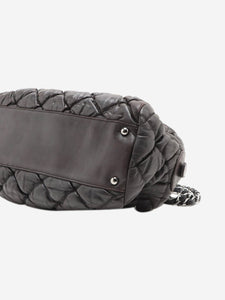 Chanel Black 2004 Bubble-Quilt lambskin chain shoulder bag