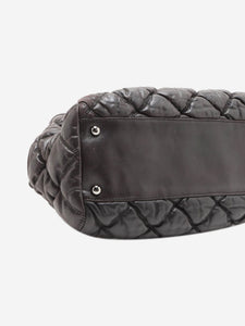 Chanel Black 2004 Bubble-Quilt lambskin chain shoulder bag