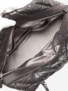 Chanel Black 2004 Bubble-Quilt lambskin chain shoulder bag