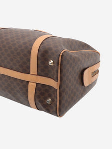 Celine Brown Macadam PVC and leather top handle bag