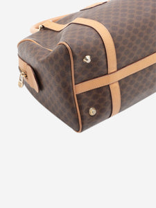 Celine Brown Macadam PVC and leather top handle bag
