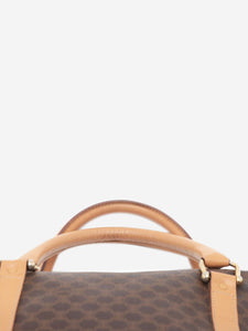 Celine Brown Macadam PVC and leather top handle bag