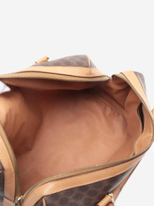 Celine Brown Macadam PVC and leather top handle bag