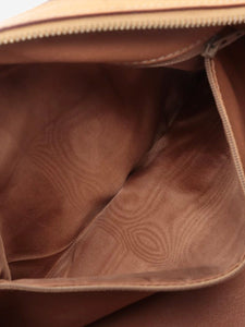 Celine Brown Macadam PVC and leather top handle bag