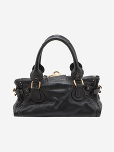 Chloe Black Paddington leather top handle bag