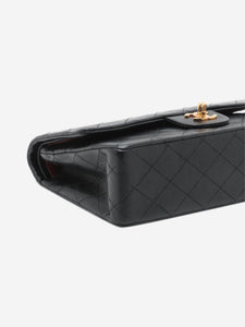 Chanel Black vintage 1986 medium lambskin Classic Double Flap bag