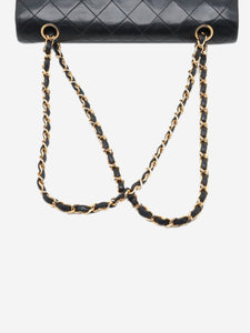 Chanel Black vintage 1986 medium lambskin Classic Double Flap bag