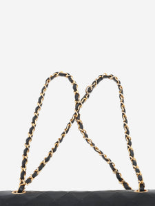 Chanel Black vintage 1986 medium lambskin Classic Double Flap bag